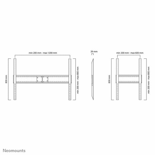 TV Mount Neomounts LFD-W1500 60-100" 150 kg
