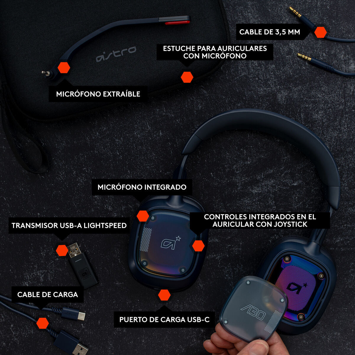 Headphones Logitech A30 Blue