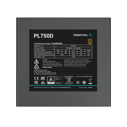 Power supply DEEPCOOL R-PL750D-FC0B-EU-V2 750 W 80 Plus Bronze