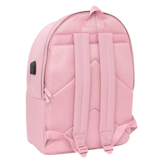 Rucksack for Laptop and Tablet with USB Output El Ganso Basics Pink