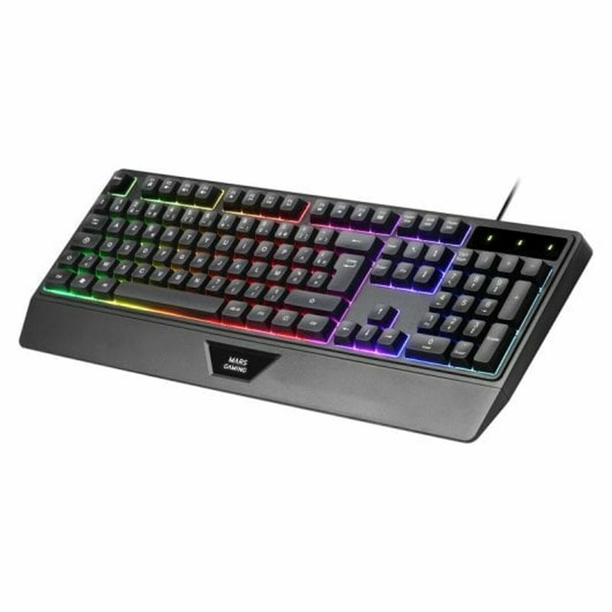 Gaming Mouse Mars Gaming MK124ES Black Spanish Qwerty