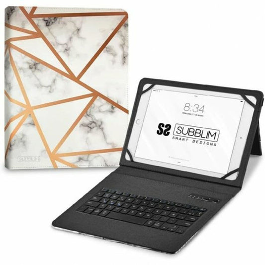 Case for Tablet and Keyboard Subblim SUBKT5-BTTW10 Multicolour Spanish Qwerty QWERTY (1 Unit)