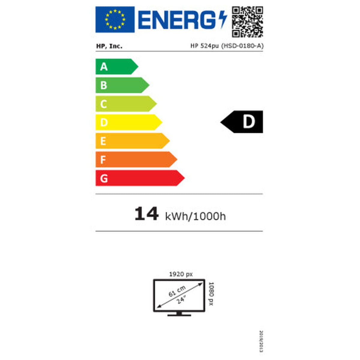 Monitor HP 9D9V7AA#ABB 24" Full HD