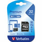 Micro SD Memory Card with Adaptor Verbatim 44082 32 GB