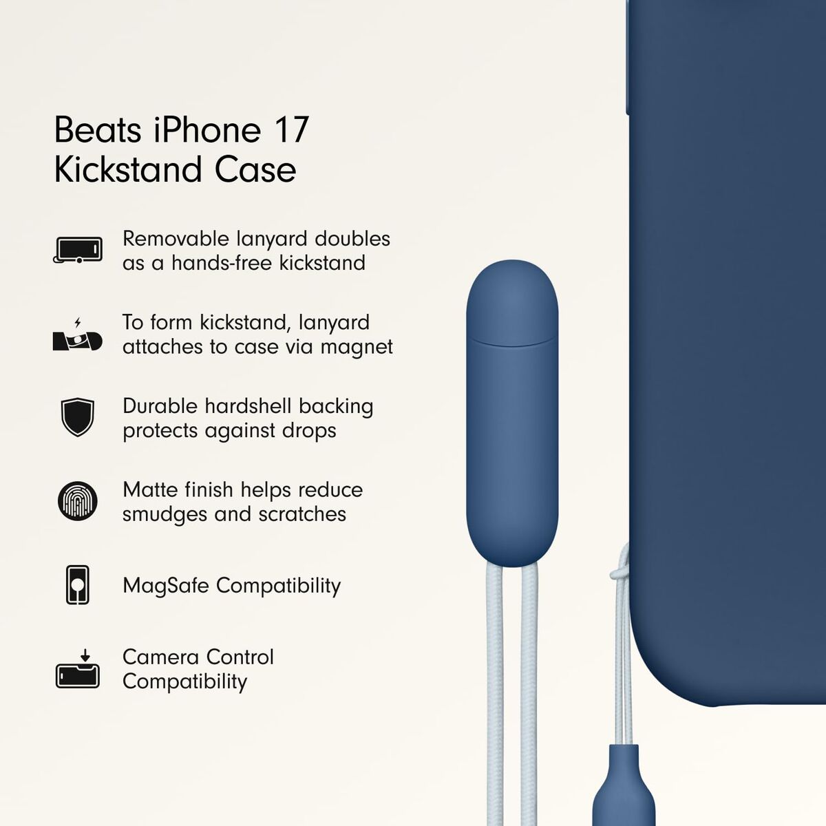 Mobile cover Beats iPhone 17 Blue Cobalt blue Apple