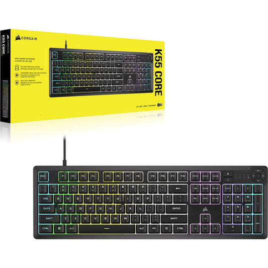 Keyboard Corsair K55 CORE CH-9226C65-PT Black Azerty French