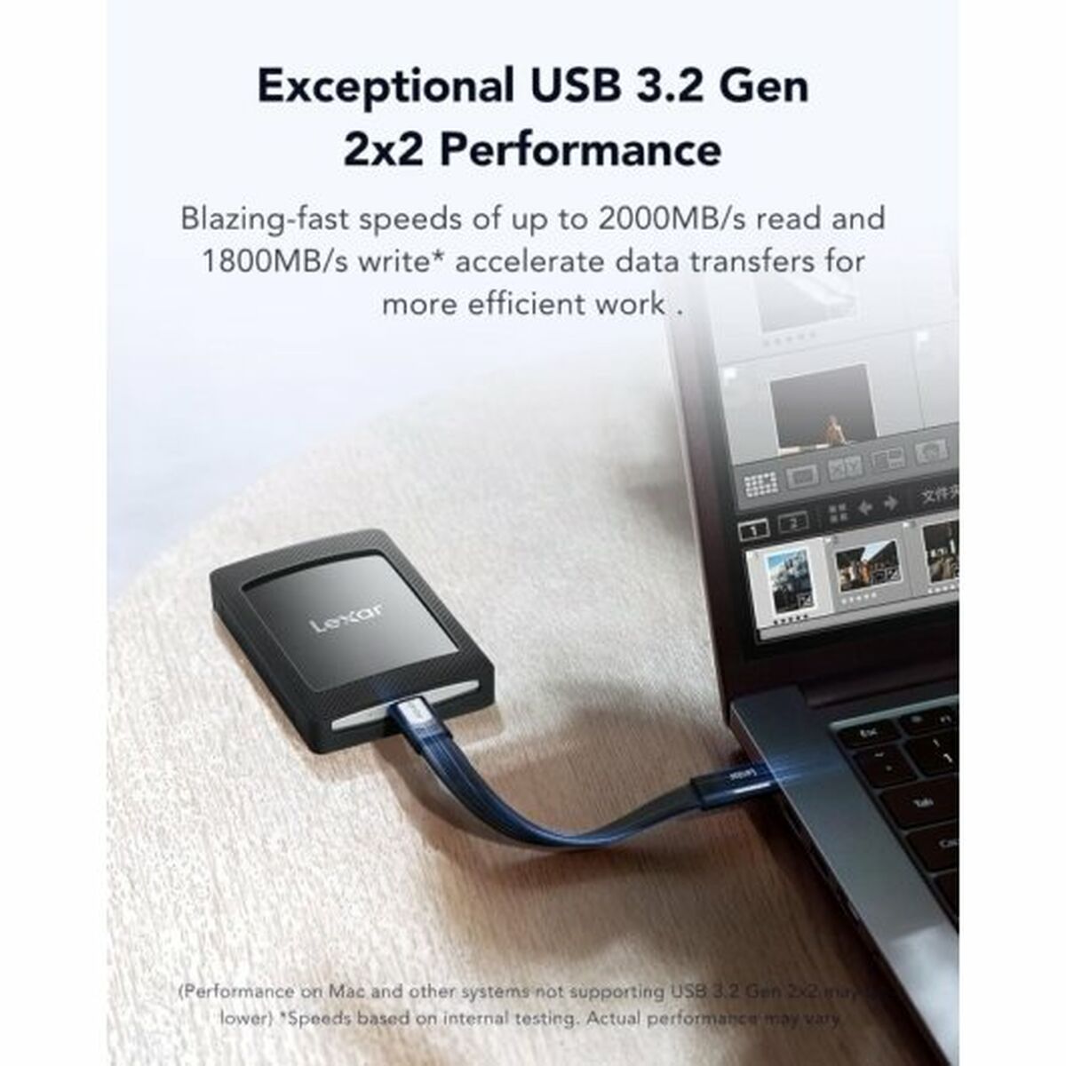 External Hard Drive Lexar LSL500M001T-RNBNG Black 1 TB