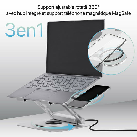 Notebook Stand T'NB iClick Metal Modern 360º rotation