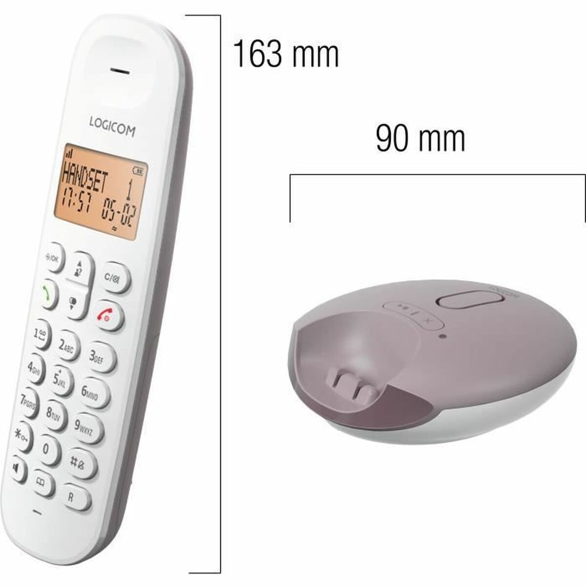 Wireless Phone Logicom ILOA 155T SOLO Brown Grey Taupe