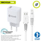 Wall Charger + USB A to USB-C Cable Muvit for Change SN-TC170DS1E150A + DC-006 White 12 W