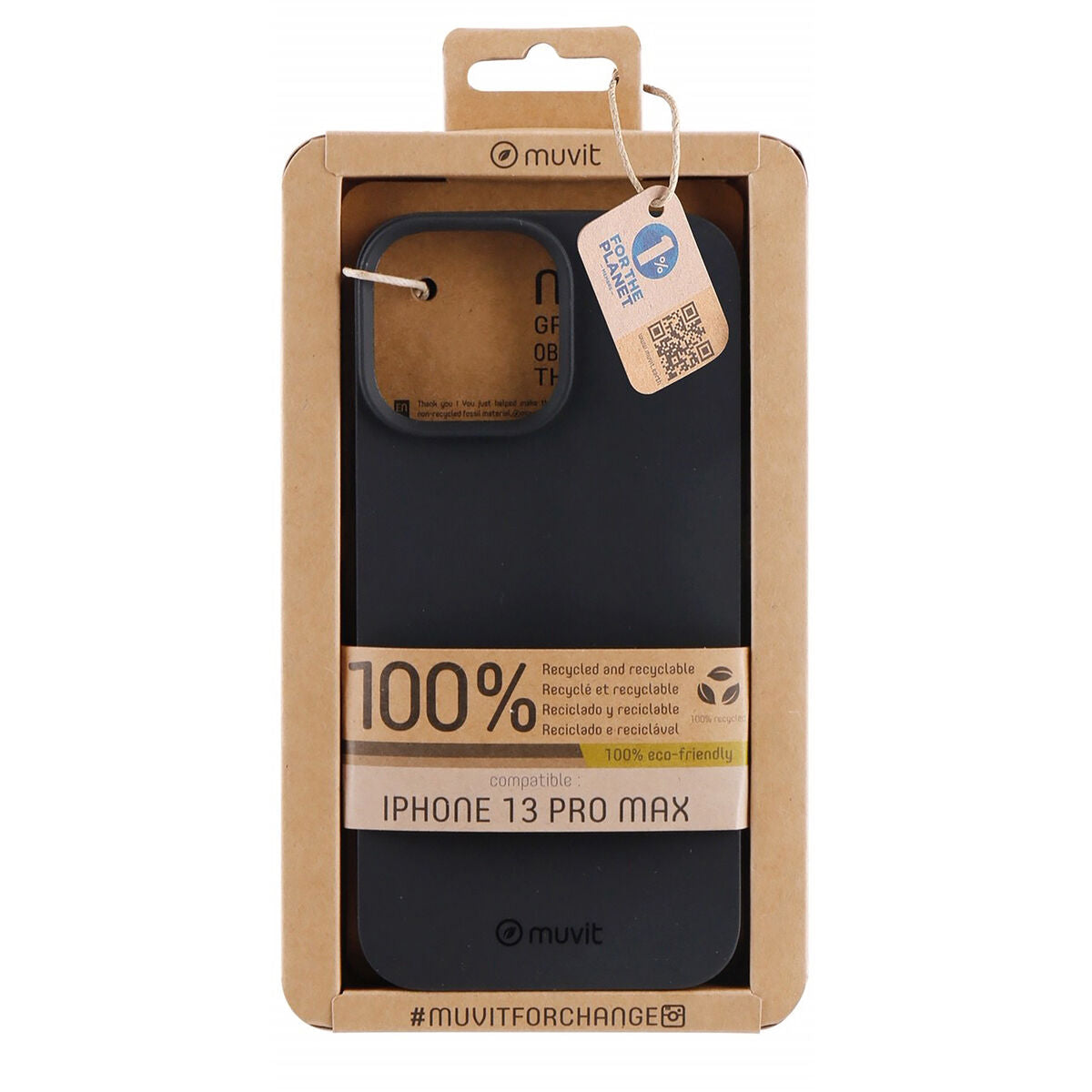 Mobile cover Muvit for Change iPhone 13 Pro Max Black