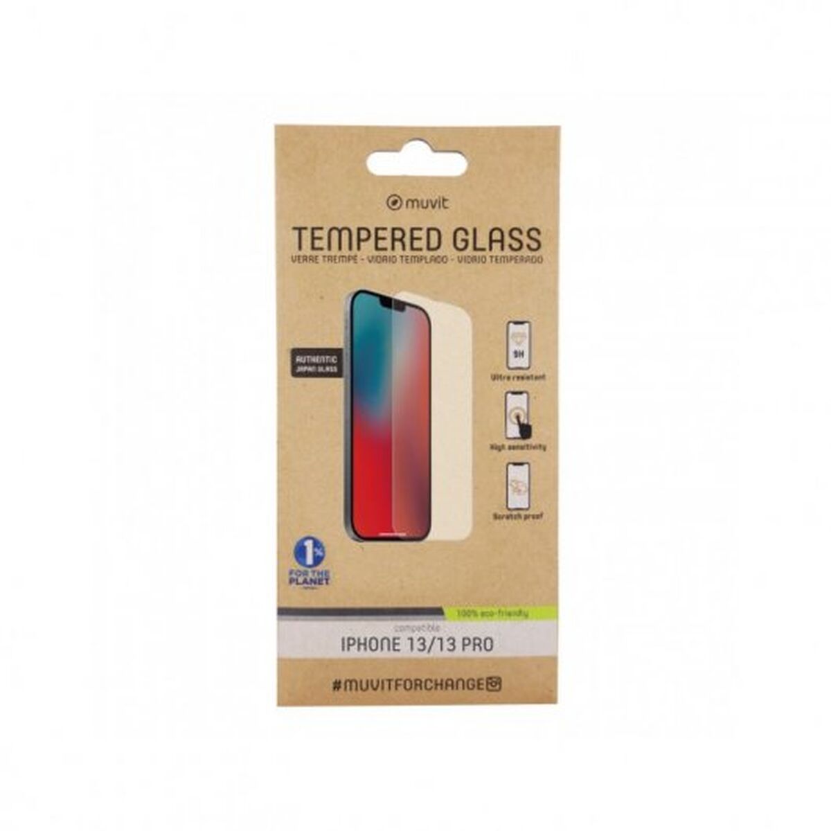Mobile Screen Protector Muvit iPhone 13, 13 Pro