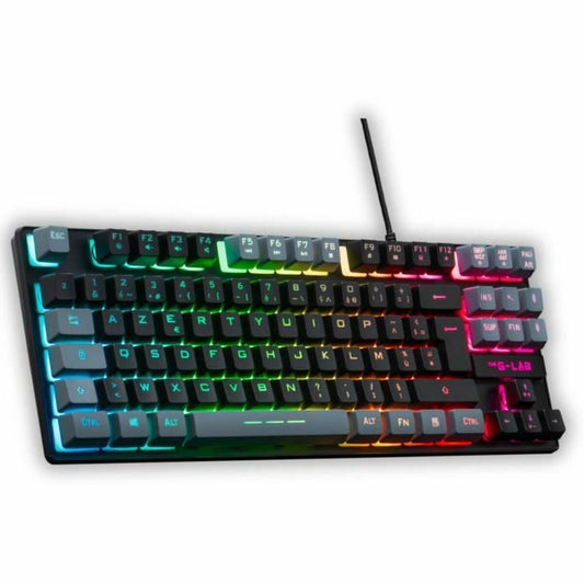Keyboard The G-Lab KEYZ CAESIUM Black Grey Azerty French