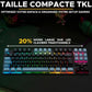 Keyboard The G-Lab KEYZ CAESIUM Black Grey Azerty French