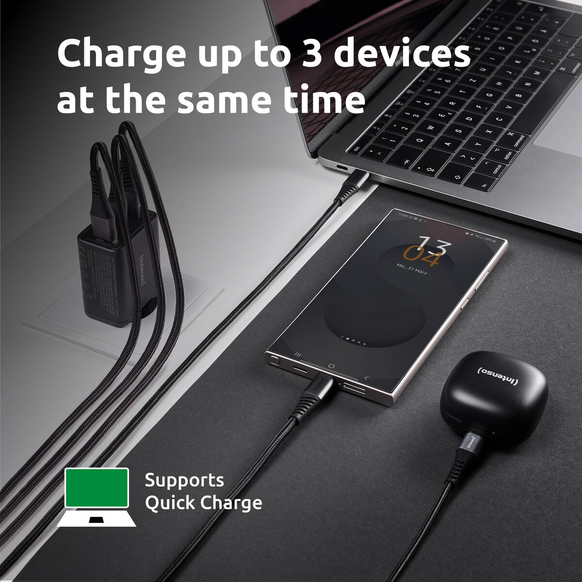 Wall Charger INTENSO W65ACC Black 65 W