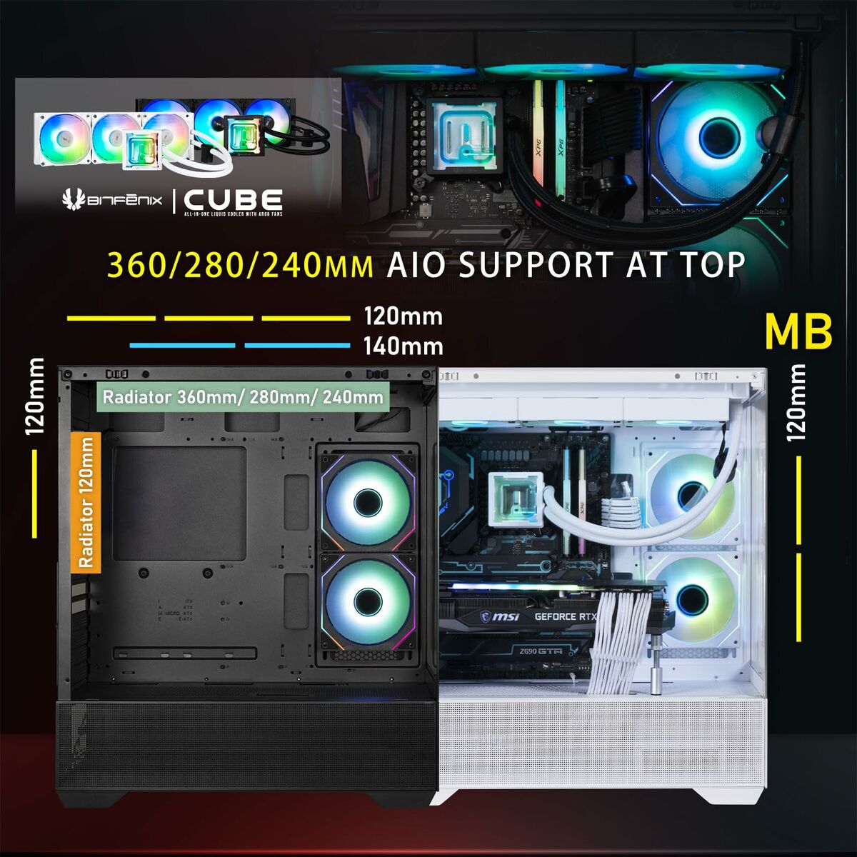 ATX Semi-tower Box BitFenix CETO Basic White