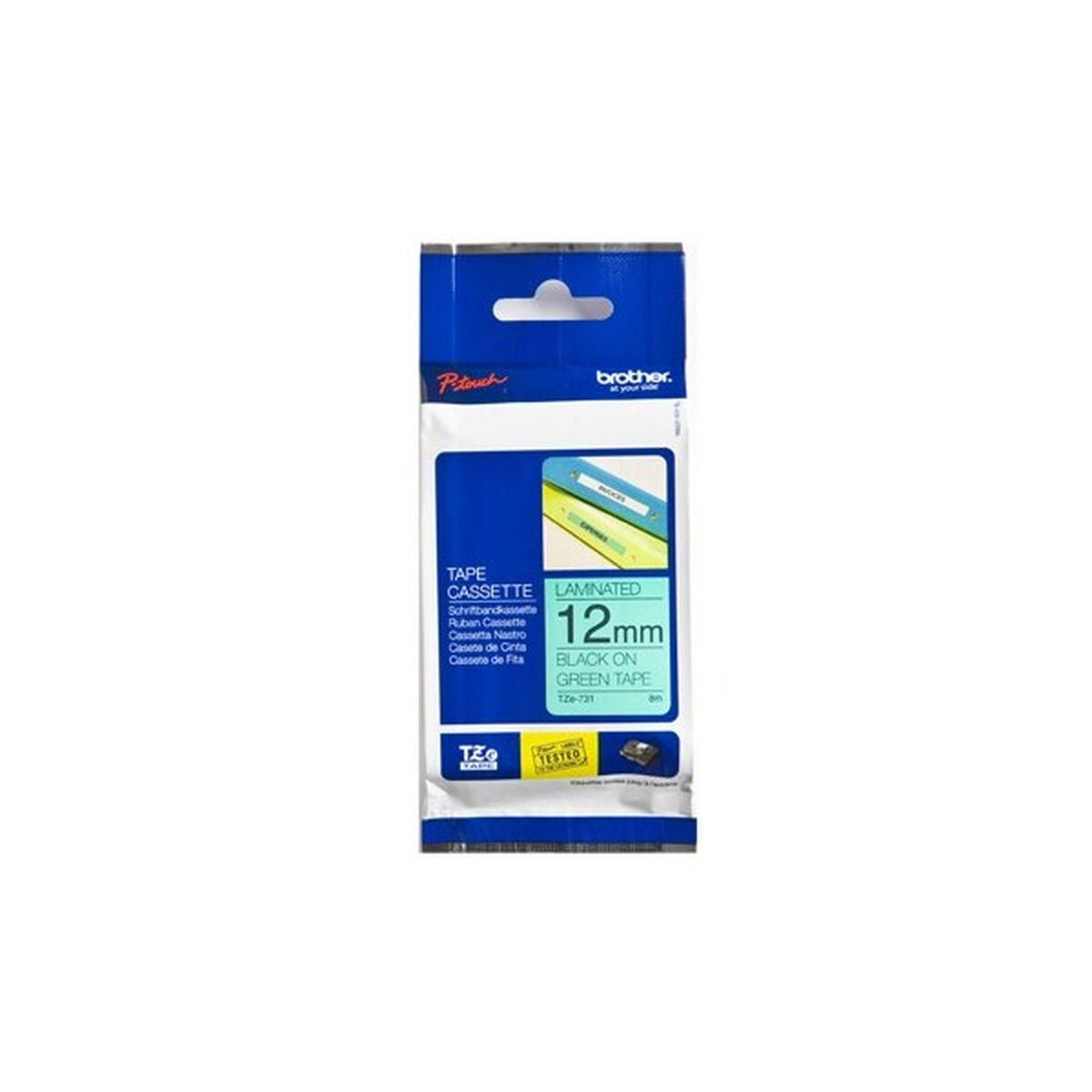 Laminated Tape for Labelling Machines Brother TZE-731 Black