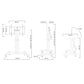 TV Mount Neomounts PLASMA-M2500TBLACK 42" 100" 150 kg