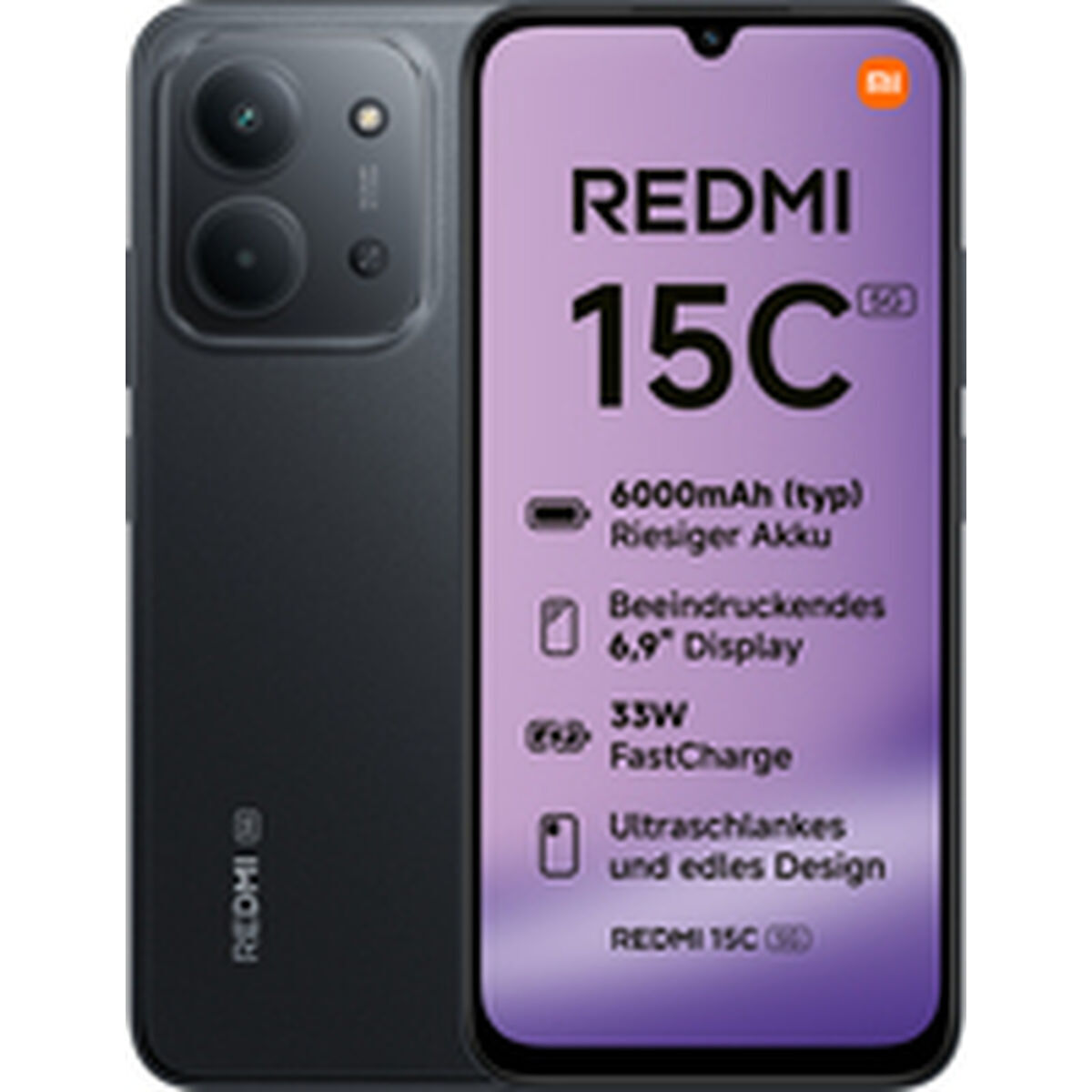 Smartphone Xiaomi Redmi 15C 6,9" Octa Core 4 GB RAM 128 GB Black