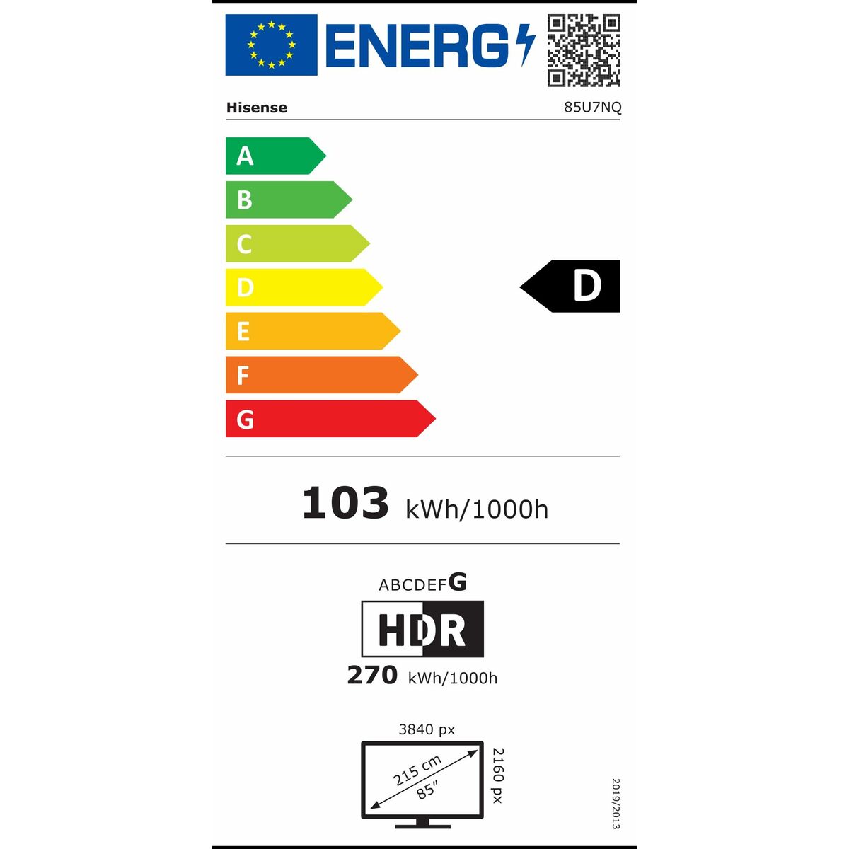 Smart TV Hisense 85U7NQ 4K Ultra HD LED 85"