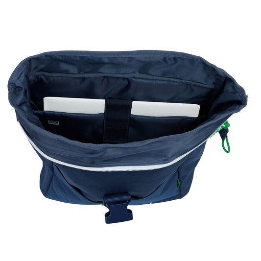 Laptop Backpack Benetton Green Navy Blue 28 x 42 x 13 cm