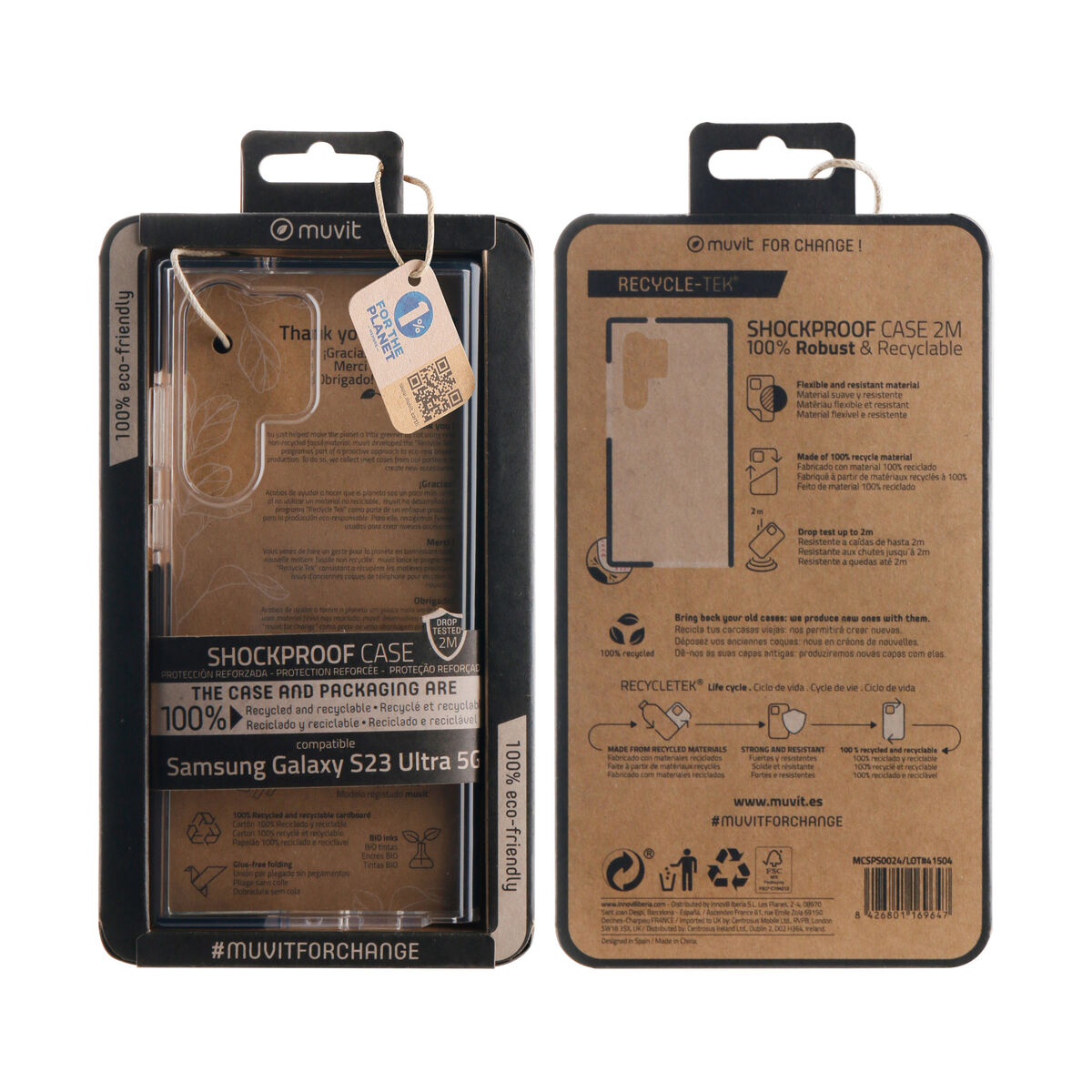 Mobile cover Muvit for Change Galaxy S23 Ultra 5G Samsung Galaxy S23 Ultra