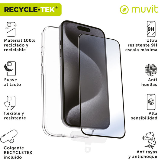 Mobile Case and Protector Muvit for Change iPhone 16 Black