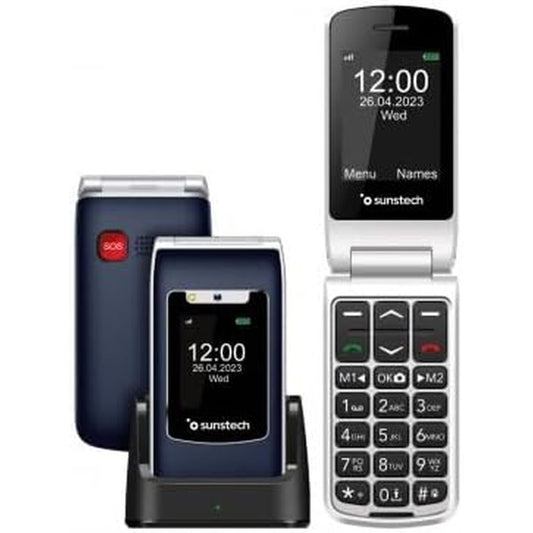 Mobile telephone for older adults Sunstech CELT23BL Blue 128 GB 2.4"