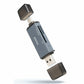 Card Reader TooQ TQR-3001G Black Grey