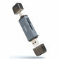 Card Reader TooQ TQR-3001G Black Grey