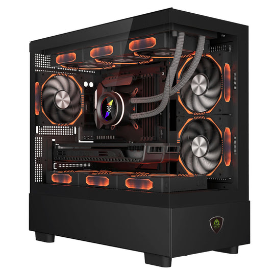 ATX Semi-tower Box KEEP OUT XC-301 GLASS Black
