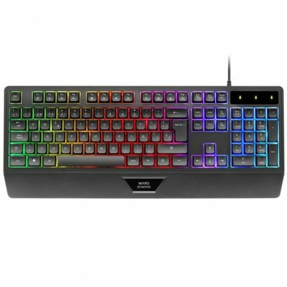 Gaming Mouse Mars Gaming MK124ES Black Spanish Qwerty