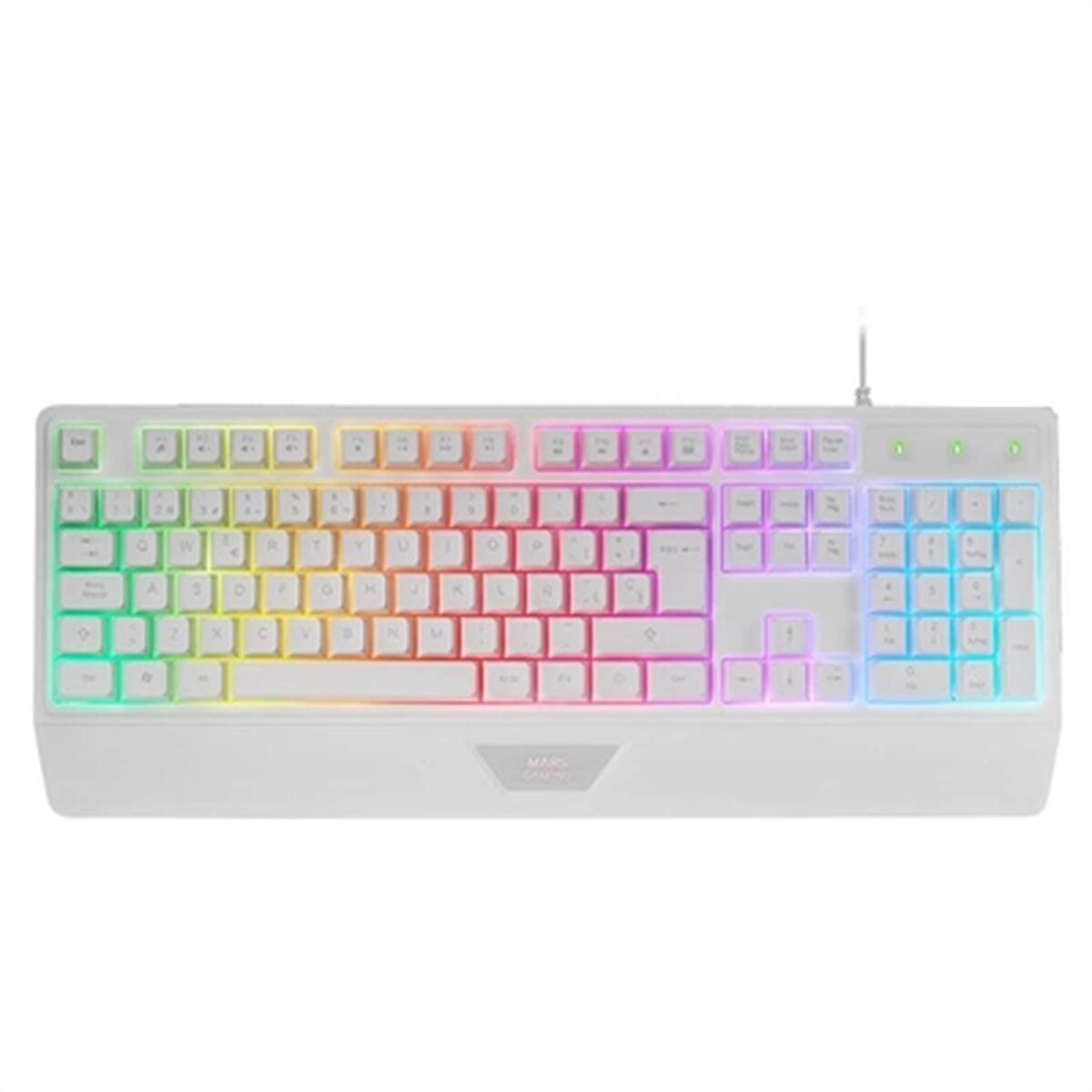 Gaming Mouse Mars Gaming MK124WES White Spanish Qwerty