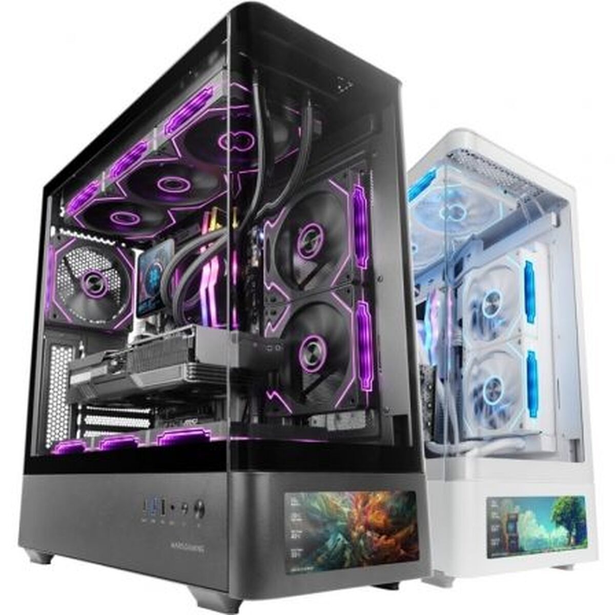 ATX Semi-tower Box Mars Gaming MCLCDPRO Black