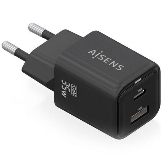 Wall Charger Aisens ASCH-35W2P025-BK Black