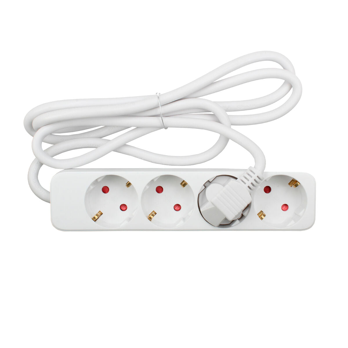 4-socket plugboard without power switch TM Electron TMUAD504 White 3680 W (1,5 m) (4 Units)
