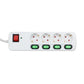 4-socket plugboard without power switch TM Electron TMUAD554 White 3680 W (1,5 m)