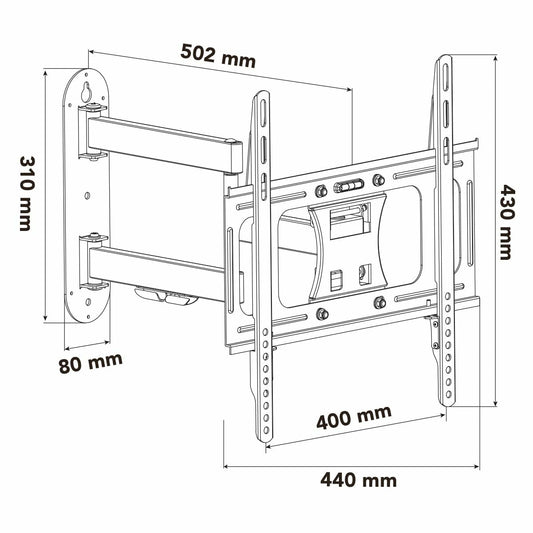Wall Bracket Nox-Xtreme NXLITEWALLFLEX 55"