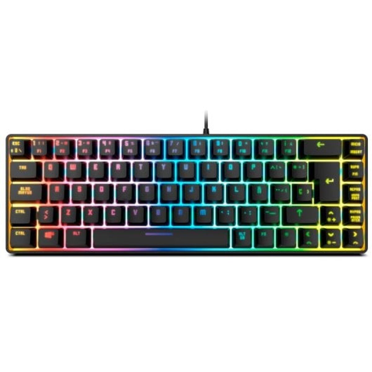 Keyboard Krom NXKROMKALISTASP Spanish Qwerty Black