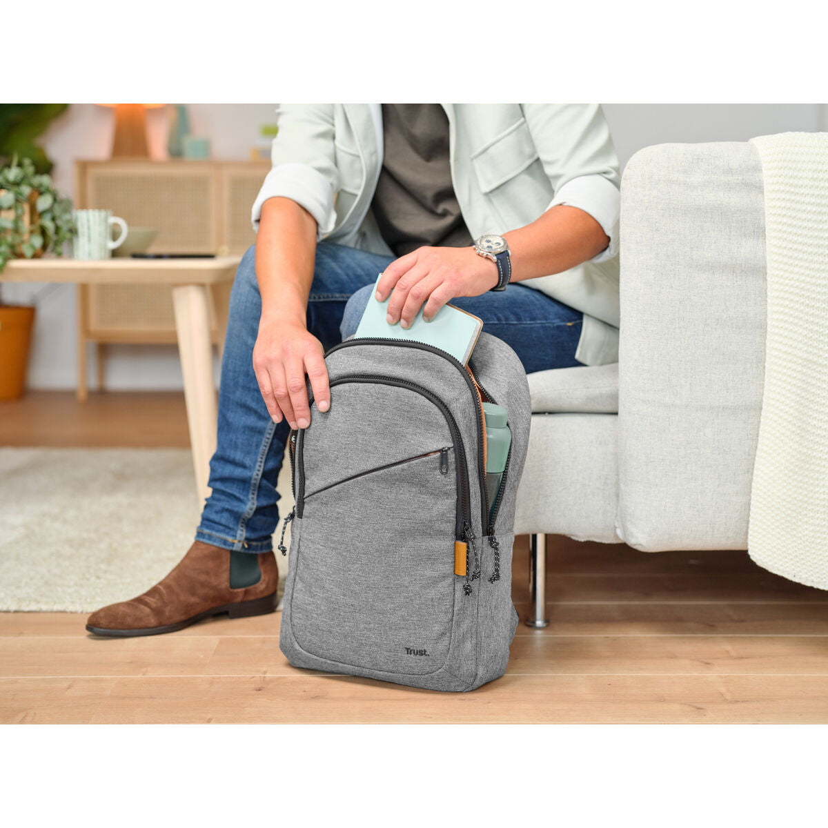 Laptop Backpack Trust 24981 Grey