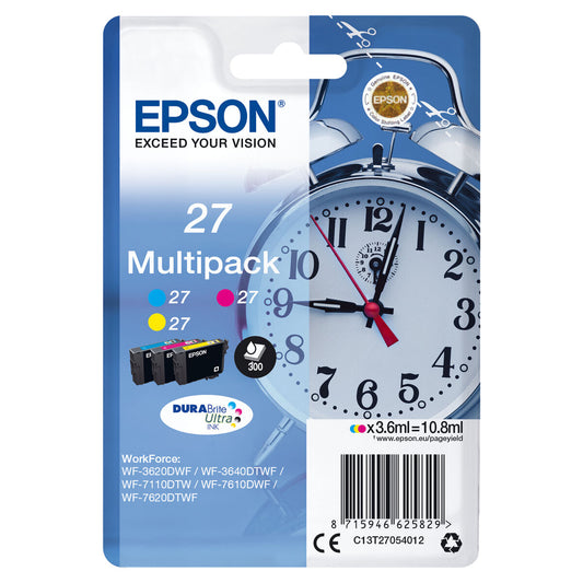 Original Ink Cartridge Epson C13T27054012 Tricolour Yellow Black Cyan Magenta Cyan/Magenta/Yellow