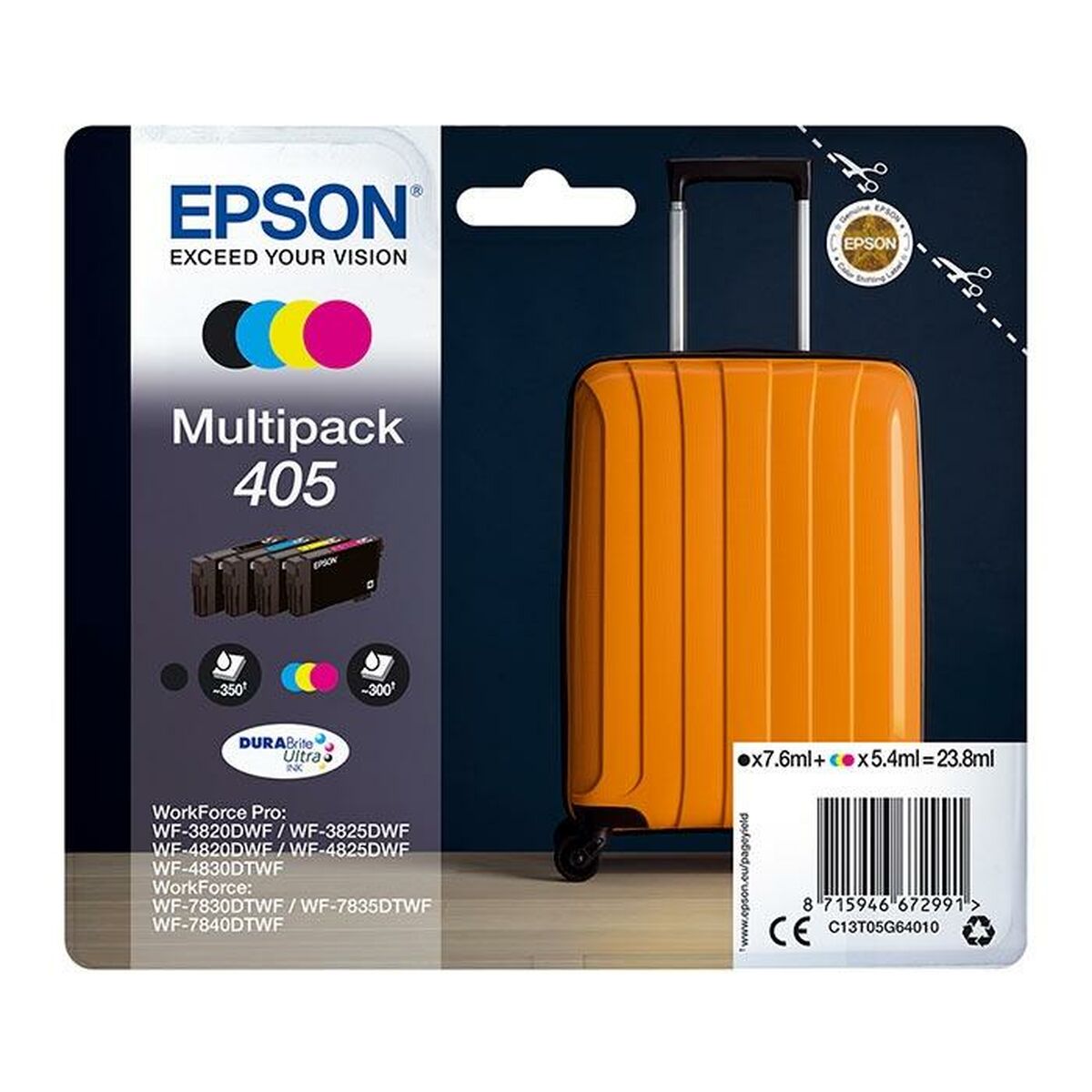 Original Ink Cartridge Epson Nº 405 Black/Cyan/Magenta/Yellow (7 Units)