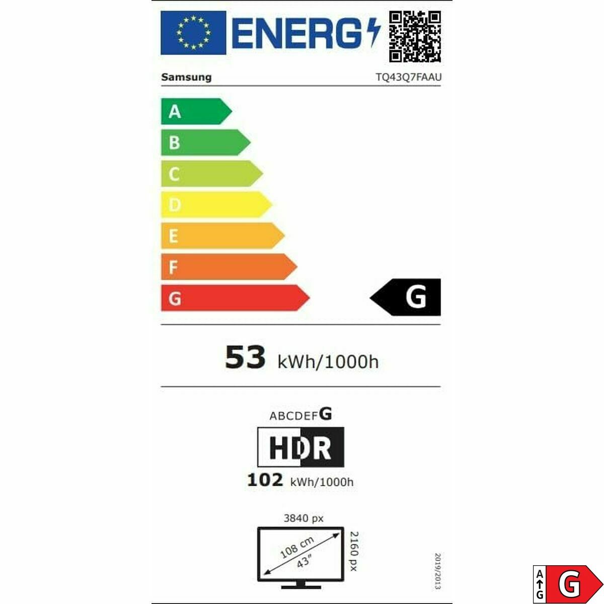 Smart TV Samsung TQ43Q7F QLED 43" 4K Ultra HD
