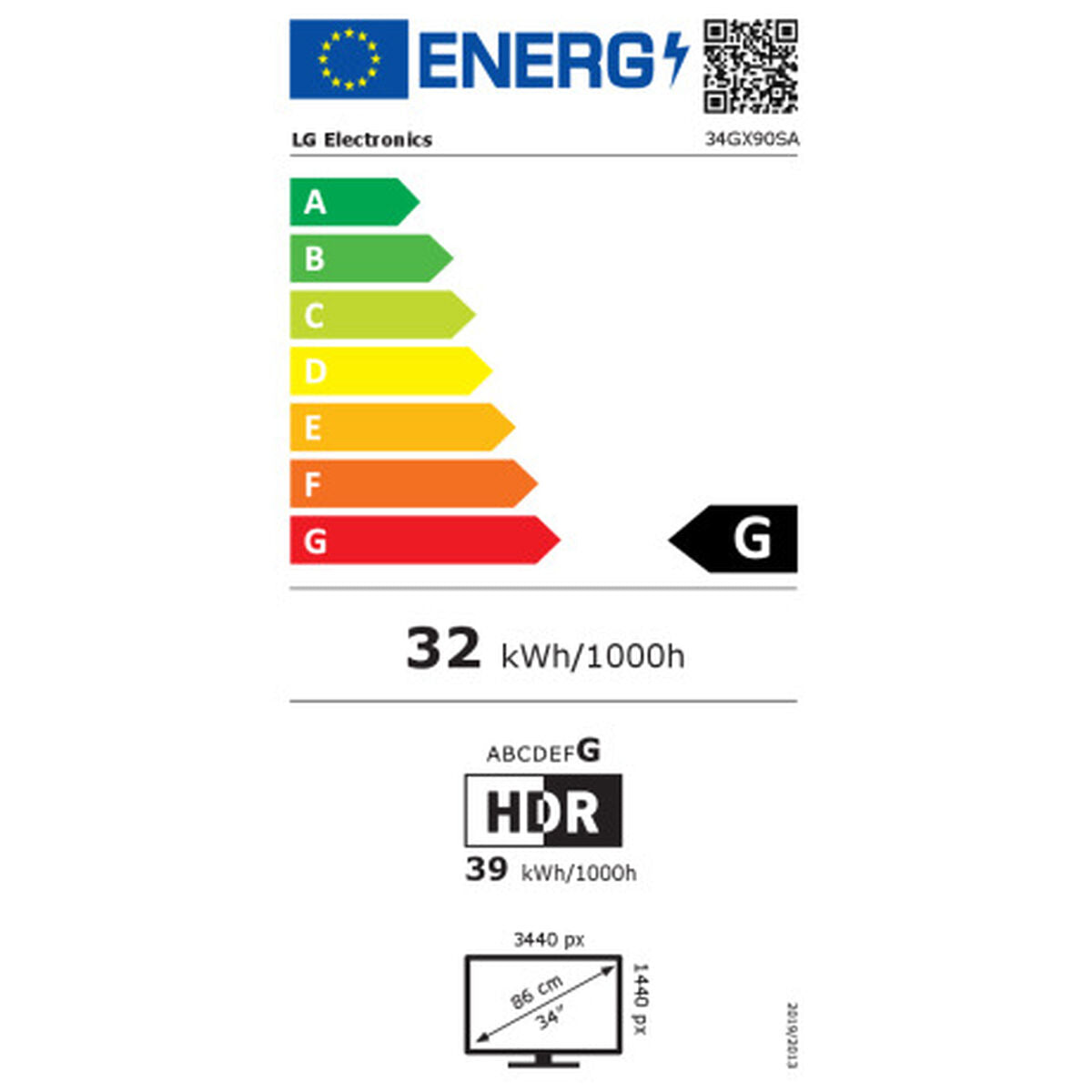 Monitor LG 34GX90SA-W 34" Wide Quad HD